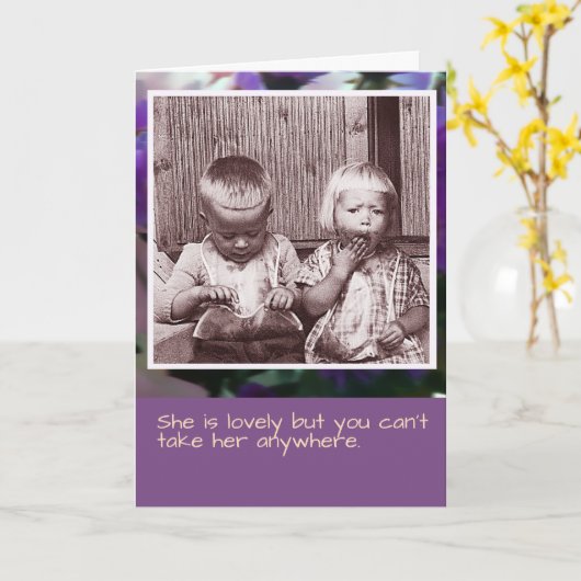 姉妹と兄弟の誕生日 カード (黄色い花)