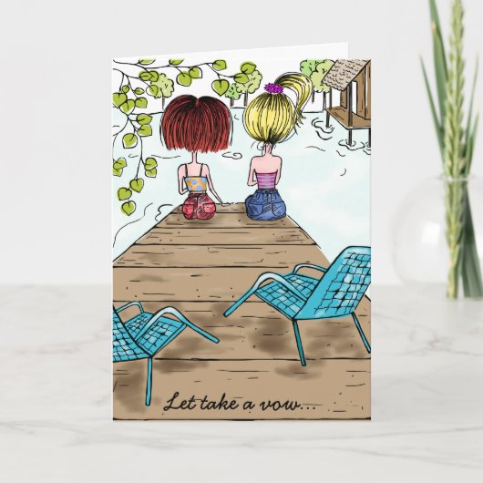 姉妹と友人 カード (正面)