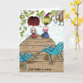 姉妹と友人 カード (黄色い花)