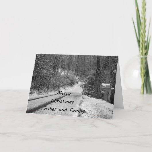 姉妹と家族のクリスマスの願い シーズンカード (正面)