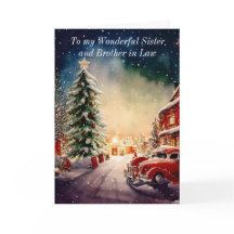 姉妹と義兄妹のためのクリスマスグリーティングカード