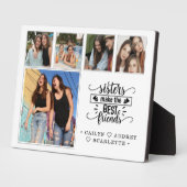 姉妹と過ごす人生が最高のものになる フォトプラーク (側面)