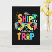 姉妹と2025年のクルーズ旅行  マッチングクルーズ カード (黄色い花)