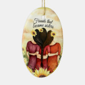 姉妹になったヒマワリ3の友人 セラミックオーナメント (右)