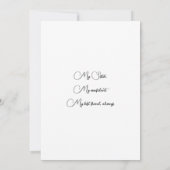 姉妹にブライズメイドをお願いするカード 招待状 (裏面)