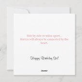 姉妹に彼女の誕生日ヴィンテージスタイル シーズンカード (裏面)