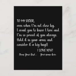 姉妹に特別な愛を込めて 私の姉へ 愛してる ポストカード