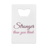 姉妹に考え強く。 クレジットカード栓抜き (裏面)