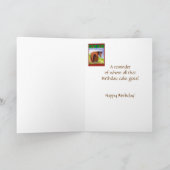 姉妹のおもしろいな誕生日の願いの馬のダイエットのケーキ カード (内部)