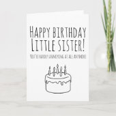 姉妹のためのおもしろいなバースデー・カードユーモアのあるなカード カード (正面)