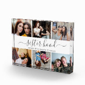 姉妹のためのガラスのブロック贈り物の写真 フォトブロック (右)