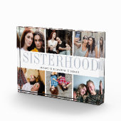 姉妹のためのガラスブロック姉妹贈り物の写真 フォトブロック (右)