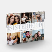 姉妹のためのガラスブロック姉妹贈り物の写真 フォトブロック (左)