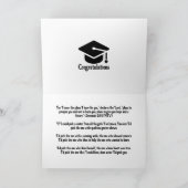 姉妹のためのクリスチャン卒業カード カード (内部)