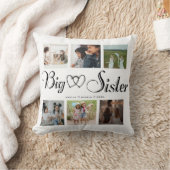 姉妹のためのビッグシスタースクリプトギフト写真コラージュ クッション (ブランケット)