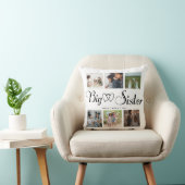 姉妹のためのビッグシスタースクリプトギフト写真コラージュ クッション (椅子)