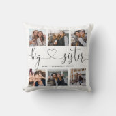 姉妹のためのビッグシスタースクリプトギフト写真コラージュ クッション (正面)