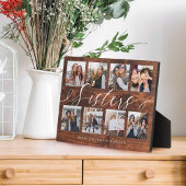 姉妹のための姉妹スクリプトギフト写真コラージュ木材 フォトプラーク