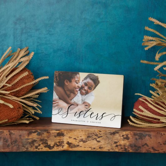 姉妹のための姉妹スクリプトギフト写真記念 フォトプラーク (側面)