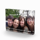 姉妹のための姉妹フォトスクリプトギフト フォトブロック (右)