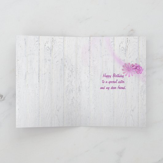 姉妹のための誕生日 カード (内部)