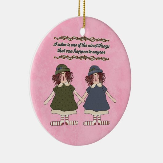 姉妹のインスピレーションのオーナメント セラミックオーナメント (右)