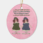 姉妹のインスピレーションのオーナメント セラミックオーナメント (左)