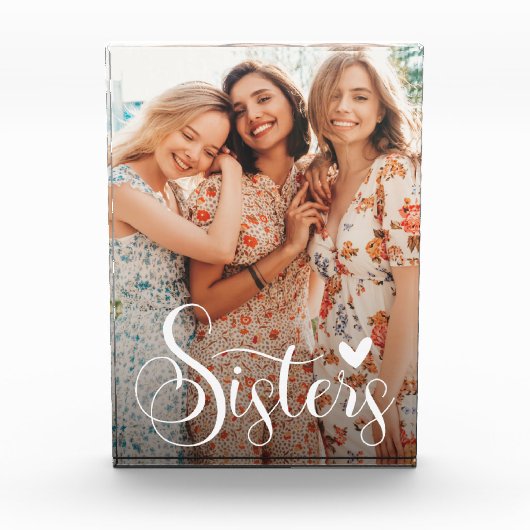 姉妹のエレガント写真 フォトブロック (正面)