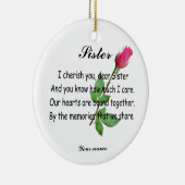 姉妹のオーナメントを個人化して下さい セラミックオーナメント (右)