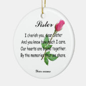 姉妹のオーナメントを個人化して下さい セラミックオーナメント (左)
