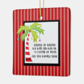 姉妹のクリスマスのオーナメントへのおもしろいな姉妹 セラミックオーナメント (左)