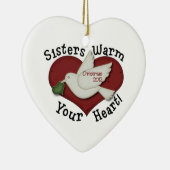 姉妹のクリスマスの鳩2012年 セラミックオーナメント (右)