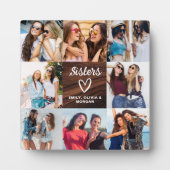 姉妹のスクリプトギフト 友達のための木製写真コラージュ フォトプラーク (正面)