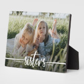 姉妹のスクリプトモダン写真 フォトプラーク (側面)