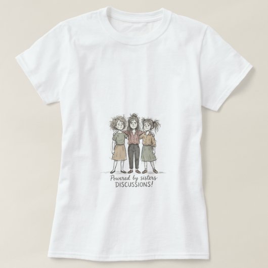 姉妹のディスカッション Tシャツ (デザイン正面)