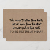 姉妹のハート – あなたは私の花嫁のメイドになる 招待状 (正面/裏面)