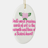 姉妹のハート セラミックオーナメント (右)
