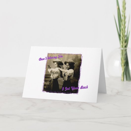 姉妹のメッセージカード カード (正面)