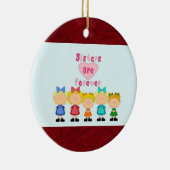 姉妹の円形のオーナメント セラミックオーナメント (右)