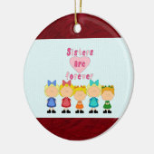 姉妹の円形のオーナメント セラミックオーナメント (左)