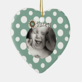 姉妹の写真の記念品のオーナメント セラミックオーナメント (右)