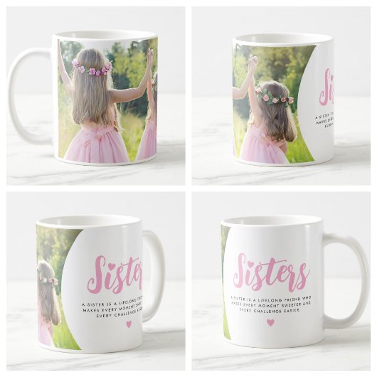 姉妹の写真ギフト 姉妹の引用 コーヒーマグカップ