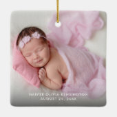 姉妹の初めてのクリスマス素朴ツリー2 セラミックオーナメント (裏面)