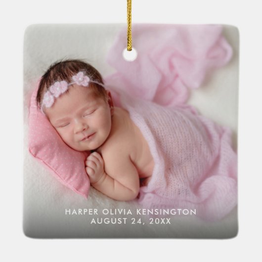 姉妹の初めてのクリスマス素朴ツリー2 セラミックオーナメント (裏面)