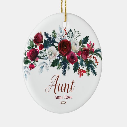 姉妹の叔母の贈り物になるクリスマスの飾り セラミックオーナメント (右)