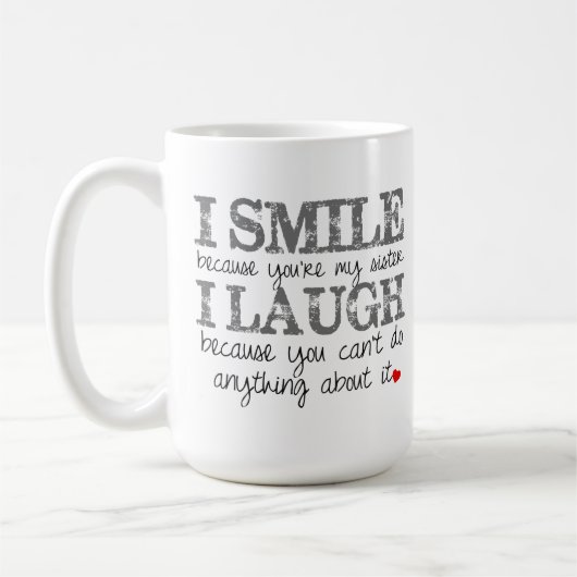 姉妹の引用文のコーヒー・マグ コーヒーマグカップ (左)