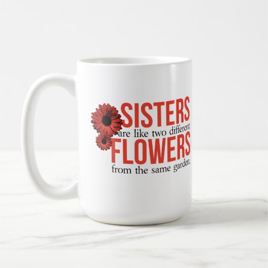 姉妹の引用文のコーヒー・マグ コーヒーマグカップ (左)