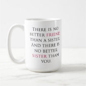 姉妹の引用文のコーヒー・マグ コーヒーマグカップ (左)