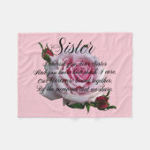 姉妹の引用文 フリースブランケット (正面(横))