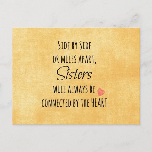 姉妹の引用文 ポストカード (正面)